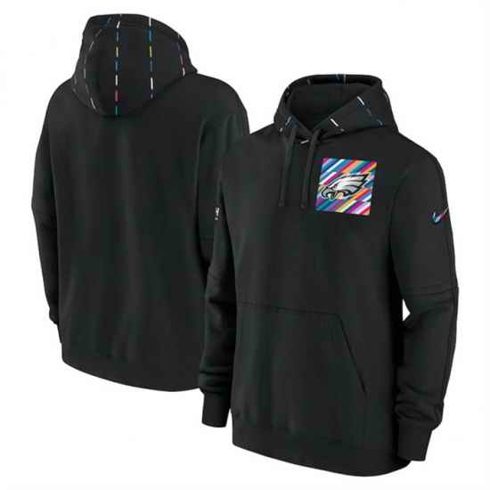 Men Philadelphia Eagles Black 2023 Crucial Catch Club Pullover Hoodie